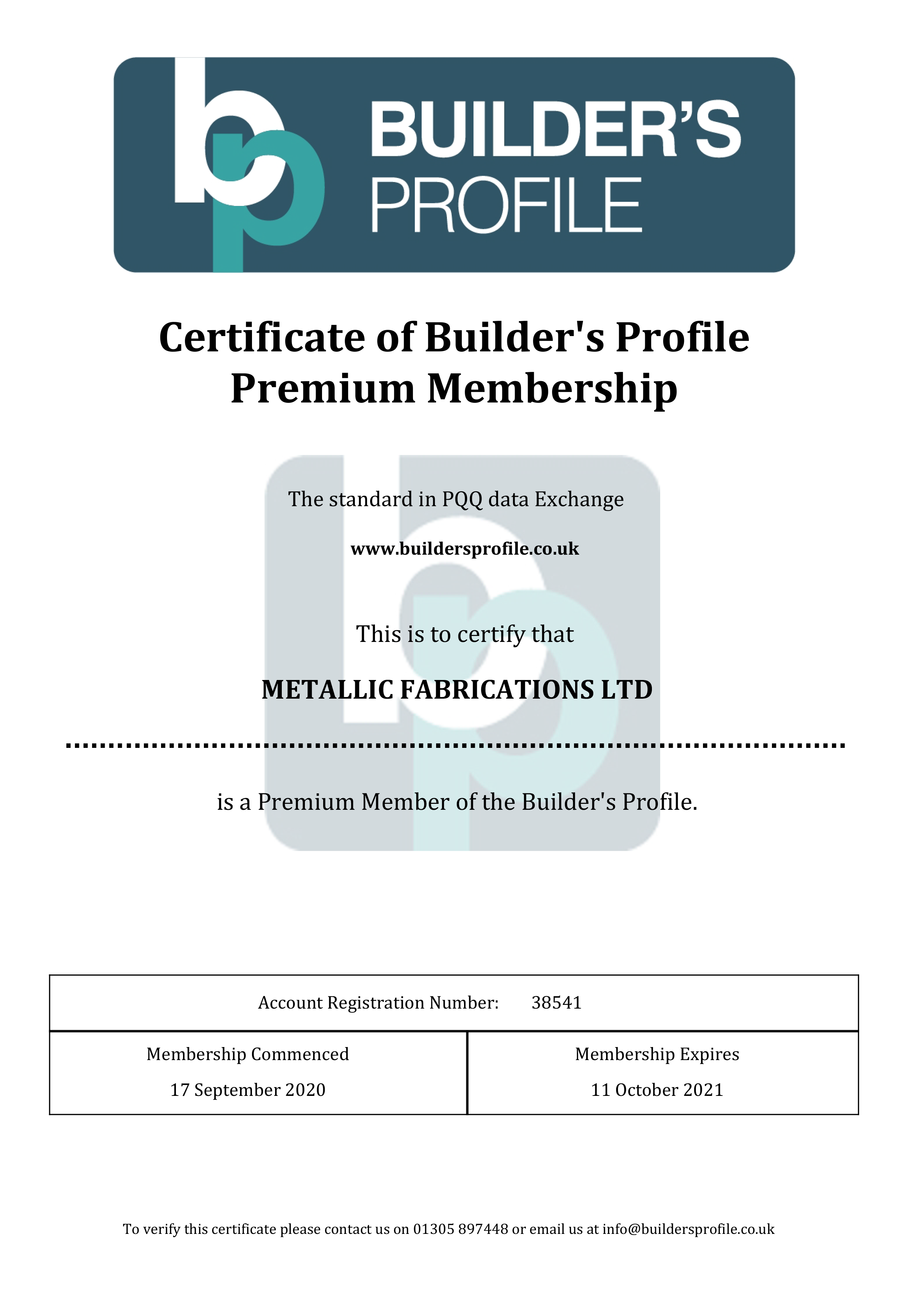 Builders Profile Premium Membership
